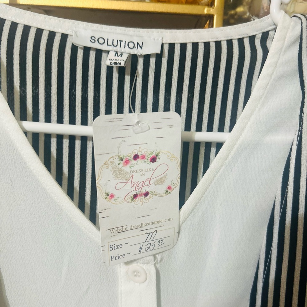 Stripe Blouse •|Open to Trade|• - Picture 2 of 7